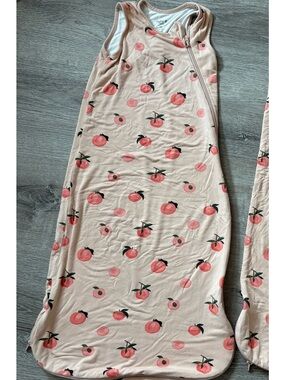 Kyte BABY Peach-Print Sleeveless Sleep Sack in Light Pink